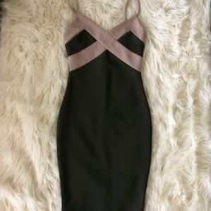 Fashion Nova Green Fitted Dress